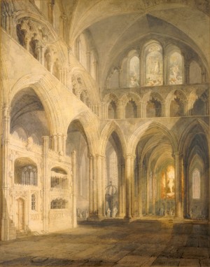 J.M.W. Turner, The Choir of Salisbury Cathedral, 1797, watercolour, 65 x 51 cm (The Salisbury Museum)