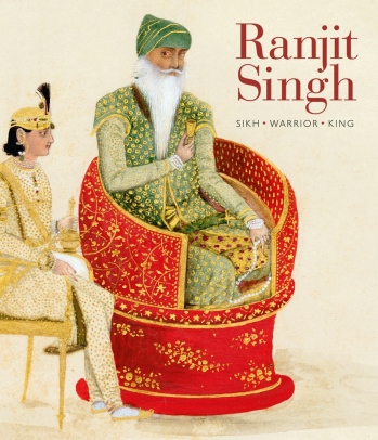 catalogue cover with a painted portrait of Ranjit Singh and his cup-bearer